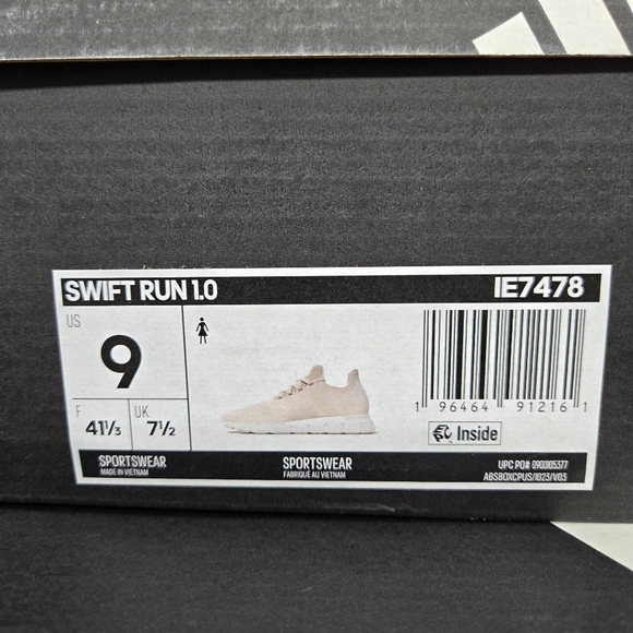 New adidas Swift Run 1.0 Wonder Quartz Cloud White Women's Shoes Size 9 - Picture 8 of 8